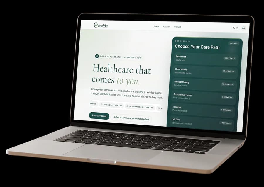 Curevie primary product interface