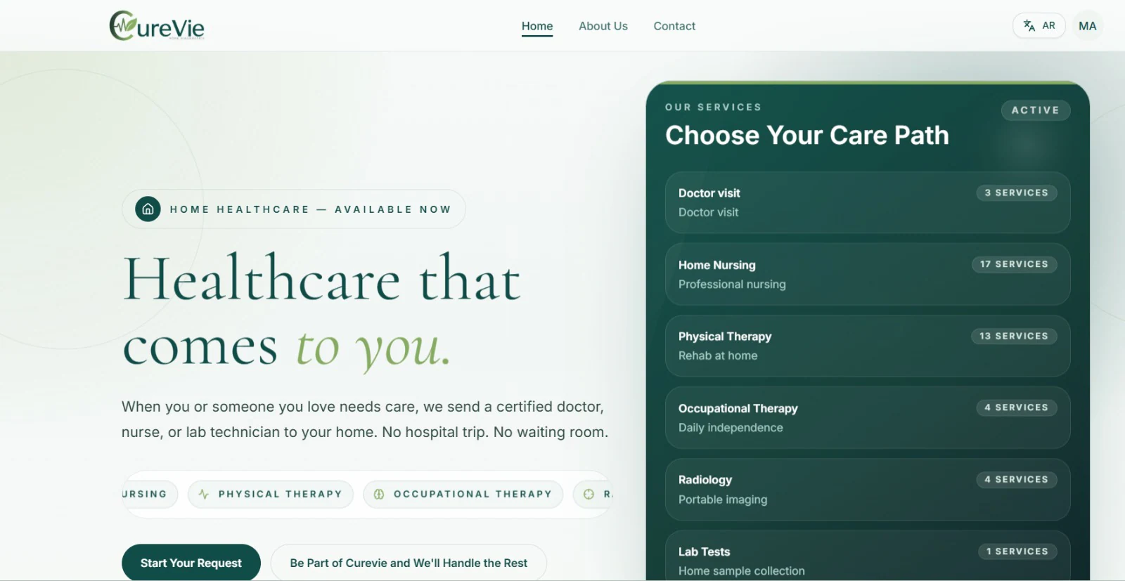Curevie public healthcare experience